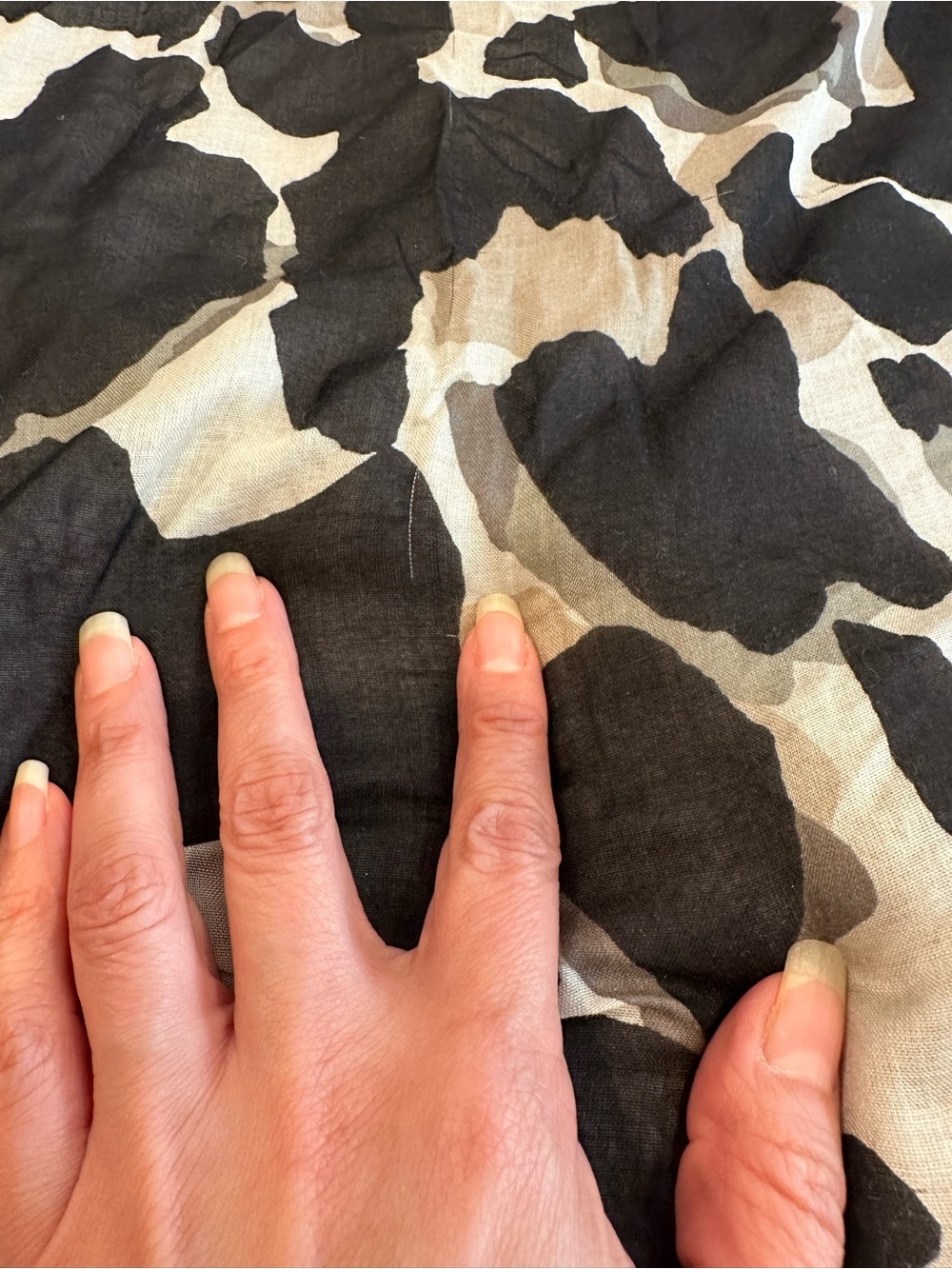 Burberry Black and White Animal Print Silk Square Scarf - Picture 11 of 12